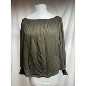 Express olive green light weight long sleeve